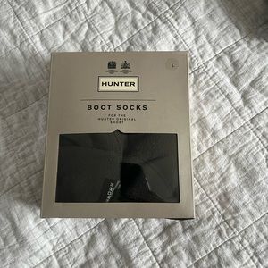 Hunter boots women short sock size L dark Olive new in box